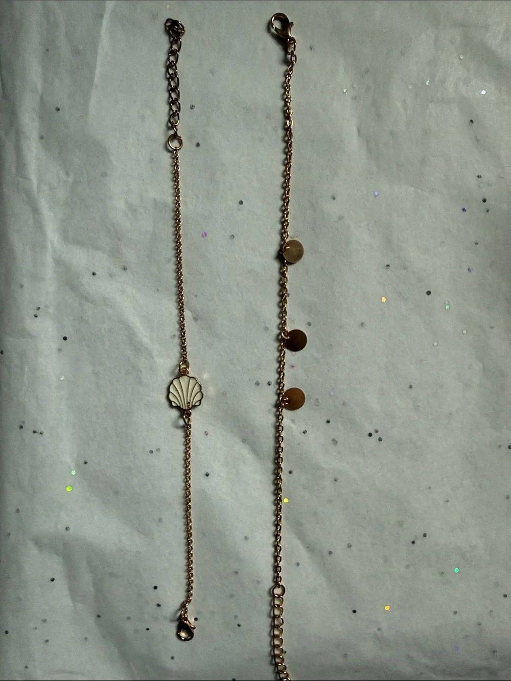 Delicate Gold Shell Charm anklet bundle see call outs - Women Jewelry